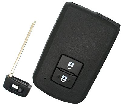 BROVACS Replacement Key Shell + Uncut Blank Emergency Insert Key Compatible with TOYOTA 2 Button Smart Keyless Entry Remote Key Case Fob PG429A