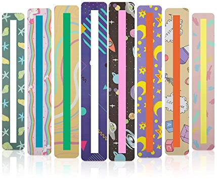 DEZ 8 PCS leselineal lesehilfe kinder lesepfeil lesezeichen kinder dyslexia overlay ruler dyslexia overlays geführte lesestreifen geführte lesestreifen kinder