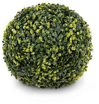 KARAT Buchsbaumkugel - Kunstpflanze - Künstliche Pflanze Deko für Wand, Balkon & Garten - Deko Buchsbaum - Buchskugel für In- und Outdoor (Ø 38 cm)