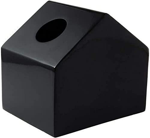 Hündchen Haushaltsdekoration Taschentuchbox Taschentuchbox Schwarz Taschentuchbox Abdeckung Häuser Geometrische Form Taschentuchbox Halter Haushalt Hotel Gästehäuser Badezimmer Desktop/Auto Taschentuc