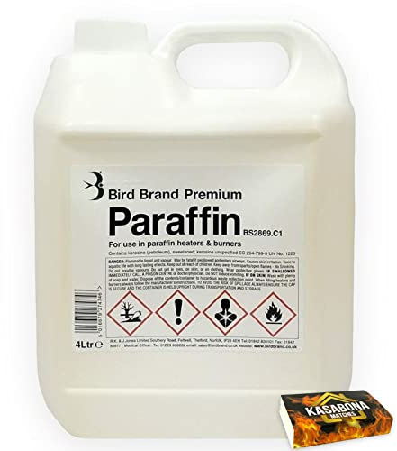 Bird Brand Premium Grade Paraffin – Paraffin Oil for Greenhouse Garden Heater Oil Burner Lamps Torches with KasaBona Safety Matches - 4L (2)