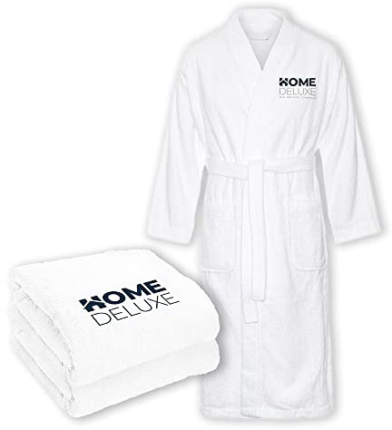 Home Deluxe - Sauna Set NOA - Größe M - bestehend aus: 1x Saunahandtuch 40 x 70 cm, 1x Saunahandtuch 70 x 140 cm, 1x Bademantel