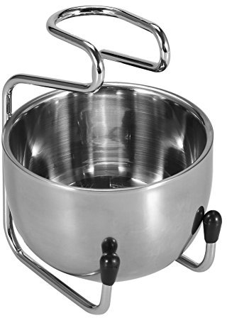 ANKROYU Soporte Para Brochas De Afeitar Con Cuenco Para Jabón, Soporte Para Brochas De Afeitar De Acero Inoxidable, Herramientas De Limpieza Facial Para Hombres, Kit De Cuidado Para El Afeitado