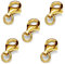 My-Bead 5 Stück Karabinerverschlüsse 9mm (11mm) 925 Sterling Silber 18K vergoldet Schmuckverschlüsse Juweliers- Qualität DIY