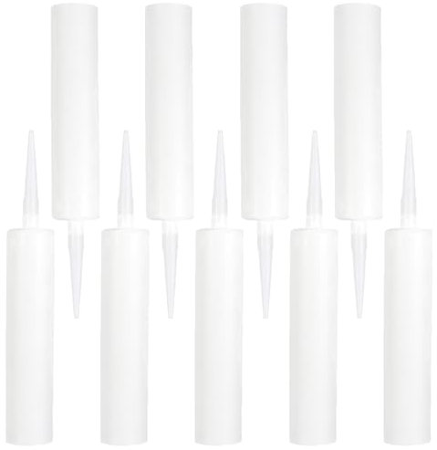 Healeved Tubes de Calfeutrage - Cartouche Douilles, Lot de 9 Tubes de Calfeutrage, Calfeutrage, Buse de Cartouche, Douilles embouts de Remplacement, pour Mastic Adhésif et à Calfeutrer