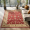 SIMPEX Orientalischer Teppich Wohnzimmer, Schlafzimmer, Esszimmer, Läufer, Flur Boho Teppich Kurzflor Weich 12 mm Carpet Orient, Rot, 200 x 290 cm