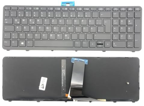 T-ProTek Tastatur Schwarz mit Beleuchtung Deutsches Tastaturlayout kompatibel für HP ZBook 15 G1
