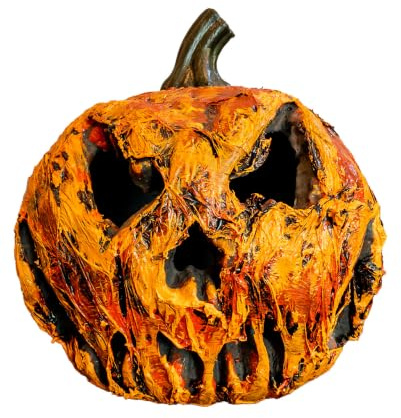 Horror-Shop.com Verdorbener Monster Kürbis mit LED Licht 22 cm für Halloween