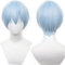 Sousou no Frieren Cosplay Perücke Bob Kurzes Eisblaues Kurzes Glattes Haar Mit Pony Kostüm Perücke Erwachsene Halloween Perücken für Frauen und Männer