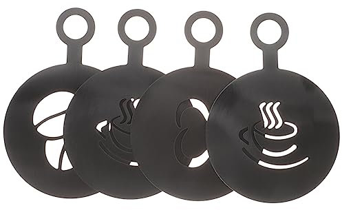 PRETYZOOM 4 Stück Kaffee-Latte-Form Kaffeezubereitungswerkzeuge Dekorative Kaffee-Schablonen Praktische Kaffee-Schablonen Restaurant-Kaffeeform Kaffeemilch Edelstahl Kaffeezubehör