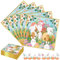 Lets Joy 100 Stück Ostern Servietten, 33 x 33cm Servietten Hase, Servietten Tischdeko, Ostereier Servietten, Osterhase Party Tischdeko, Servietten Hase Ostern Kindergeburtstag