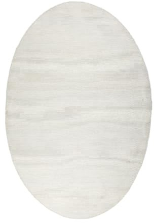 FRAAI | Home & Living Wollteppich Organisch - Feline Weiß - 122x183 cm | Wolle, Baumwolle - Flachgewebe - Einfarbig - Klassik, Ländlich, Modern, Skandinavisch - Wohnzimmer, Esszimmer, Schlafzimmer
