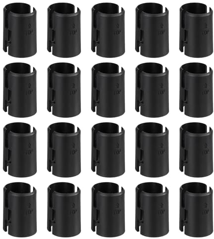 sourcing map Draht-Regalschloss-Clips, Kunststoff-Regal-Clips für 2,5 cm Pfostenregale, Regalhülsen, Ersatz für Drahtregalsystem, Schwarz, 50 Stück
