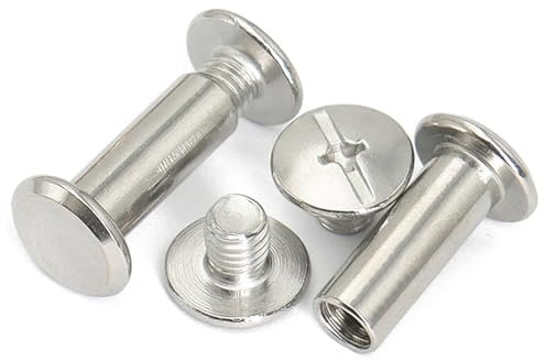 Chicago - Set di 60 viti M2 x 6 mm, in acciaio inox, per fai da te, pelle, mobili, borse decorative e altro ancora