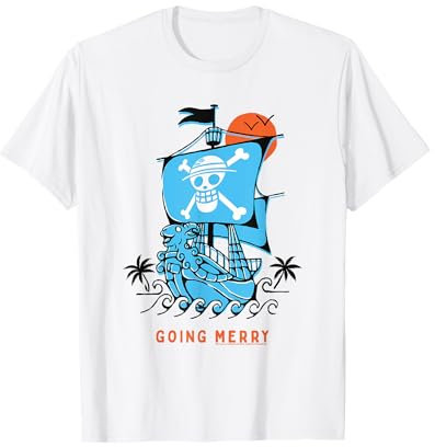 Going Merry Ship Chapeau de paille Pirates Singe D Luffy T-Shirt