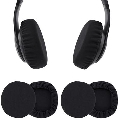 Desenda 2 Pairs Headphone Earpad Covers Headphone Sweat Covers Washable and Stretchable Ear Pads Protectors for Gym Libraries, Studying Gaming (9-11 cm)