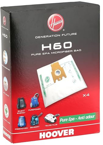 Masterpart Sacchetti per aspirapolvere Hepa anti odore per aspirapolvere Hoover Purepower H60, confezione da 4 35600392