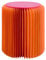 Remember Papierhocker Papillon Orange - klappbarer Sitzhocker - belastbar bis 100 kg - 42 cm hoch ø 36 cm