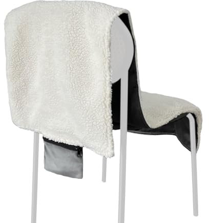 Jenngaoo Electric Heated Seat Pad, Heated Seat Cushion Camping Heated Sherpa Chair Pad Smart Heated Blanket Seat Pad for Back Neck Shoulder Pain Relief