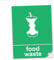 SAFESIGN Food Waste Sign - Self Adhesive PVC Stickers - 150mm x 100mm - Safety Health Waterproof Vinyl Conforms to EN ISO 7010:2012 Food Bin