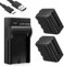 12000mAh BOANV NP-F970U/980 Kamera Akku für Sony FX3/FX30/A7, für Canon R5, für Nikon Z8, für Camcorder LED Videoleuchte, TP-F970(2 Batterien und EIN Ladegerät mit Zwei Schächten)