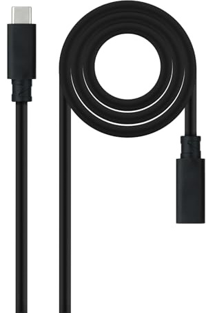 Nanocable 10.01.4501 Gen2X2 USB 3.2-Kabel, 100 W, 4K/60 Hz, USB-C/M, Schwarz, 1 m