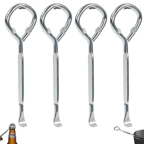4Pcs Paint Can Opener,Steel Paint Tin Opener Tool,Painter Multifunctional Tools,for Beer Beverage Bucket Tins Most Metal Packages Household or Professional Institution,Easy Clean Resist Rust,112*37mm