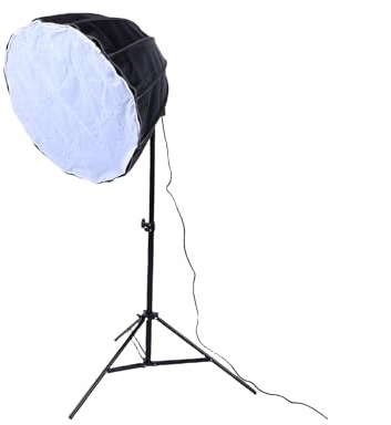 Garsent Photography Lights Kit, 85W Energy Saving Bulb 3 Color Adjustable Brightness 1 100 with Remote Control, 60cm 12 Sided Softbox for Live Streaming Portrait Product Photography (UK Plug)