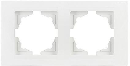 gunsan moderna 2 marcos para 2 enchufes interruptor regulador blanco