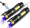 DARKBEAM UV 365nm Taschenlampe USB Magnet Aufladbar Taschenlampen Woodsche Lampe LED Ultraviolett Schwarzlicht, Detektor für Katze Ringelflechte und Urin, Bernstein, Woods Lampe 365 nm Licht, 2 Stück