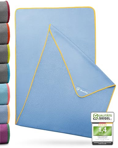 NirvanaShape Yoga Handtuch rutschfest | Hot Yoga Towel mit Antirutsch-Noppen | hygienische Yogatuch-Auflage für Yogamatte [ 185 x 63 cm ]