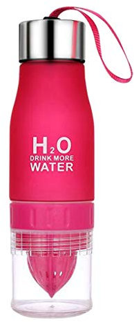 Tubayia 650 ml Fruit Press Water Bottle Juicer Water Bottle for Travel, Sports, Office, Home (Purple)