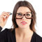 Rotating Makeup Glasses Magnifying Glasses Cosmetic Folding Eyeglasses Tools Kit - 3.0