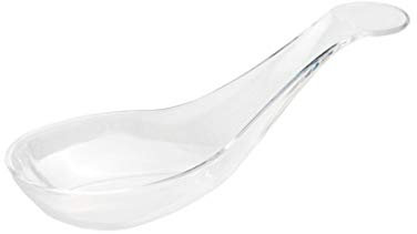 D-Work Cuillères Bouchées Indhye avec Design Équilibré - Lot de 50 - Transparent - Réutilisables et Recyclables Fabriquées en France