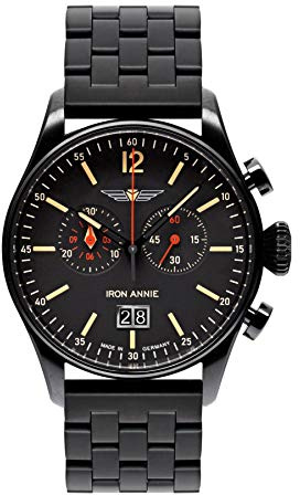 Iron Annie Herrenuhr Serie Flight Control Chronograph Großdatum Big Date 5184 mit Lederband oder Edelstahlband