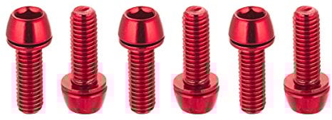 Chooee Bicycle Disc Brake Caliper Bolts, M6 X 18mm Caliper Bolt Screws for Mountain Bike/MTB Red