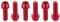 Chooee Bicycle Disc Brake Caliper Bolts, M6 X 18mm Caliper Bolt Screws for Mountain Bike/MTB Red