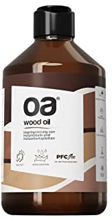 OA Holzöl Farblos - Vielseitiges Holzpflegeöl für Innen & Außen WOOD OIL (250 ml) Schützt vor Feuchtigkeitsaufnahme, Bringt die Farbe zur Geltung und Füllt Kratzer auf. Frei von PFC-Verbindungen.