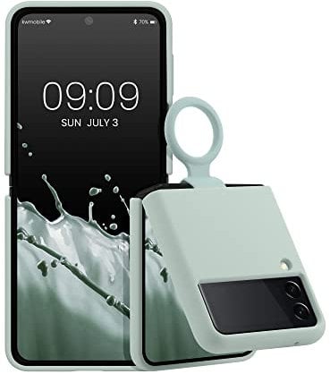 kwmobile Flip Soft Case kompatibel mit Samsung Galaxy Z Flip 3 5G - Silikon Hülle für Foldable Handy - Handyhülle in Cool Mint