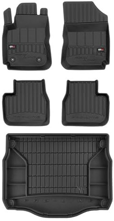 OMAC Fußmatten & Kofferraumwanne Set kompatibel mit Citroen C4 Cactus 2014-2020 Gummi 5X
