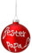Große Christbaumkugel Bester Papa D: 8cm - Baumschmuck Familie, Baumkugel
