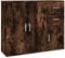 vidaXL Sideboard Räuchereiche 91x29,5x75 cm Holzwerkstoff