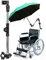 FBITE Verstellbarer Regenschirmhalter für den Außenbereich, Schirmhalter für Rollstühle, Rollatoren, Rollatoren, Fahrräder, Kinderwagen, Rollstuhlzubehör
