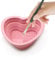 Makeup Brush Cleaning Mat, Silicone Cosmetic Brush Cleaning Pad Heart Foldable Brush Cleaning Bowl Portable Cosmetic Brush Cleaner Washing Tool for Makeup Brushes A11ZDQJW
