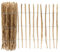 Garmix Staketenzaun Holzzaun Holzlamellen Gartenzaun 5m (120cm 7-8cm)