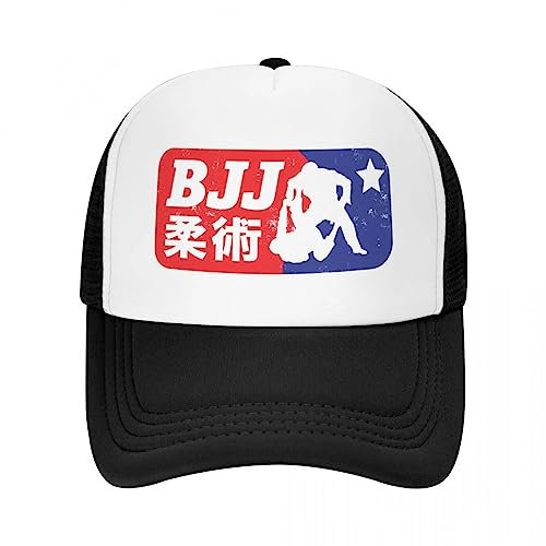 Baseballkappe Hiphop Sonnenhut Brasilianischer Jiu Jitsu Trucker Hut Unisex Erwachsene Verstellbare Baseballkappe Sonnenschutz Snapback Punk Retro BJJ Cap Snapback Verstellbare Geburtstagsgeschenke