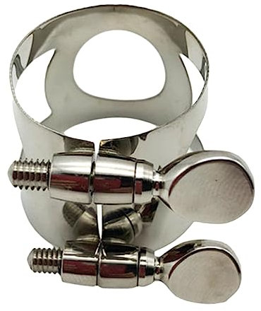 Mikinona Abrazadera Niquelada Para Clarinete Agudo, Doble Tornillo Ajustable, Accesorio Para Boquilla, Repuesto Compatible Para Instrumentos De Viento