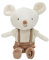 Jollein 037-001-67074 Stofftier Kuscheltier Maus Bowie beige (32 cm)