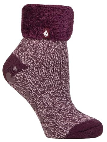HEAT HOLDERS Damen Lounge Schoppersocken mit Federband-Umschlagbündchen Packung mit 1 Ara Cabernet 37-42