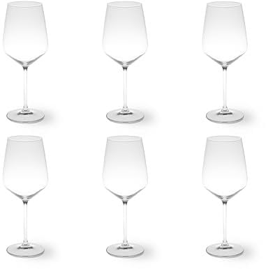 Excelsa Verona Set 6 Calici Trasparenti, Vetro, Capacità 650 Ml.